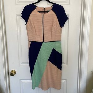 Maeve by Anthropologie pink, blue, and green short sleeved dress. Size 12